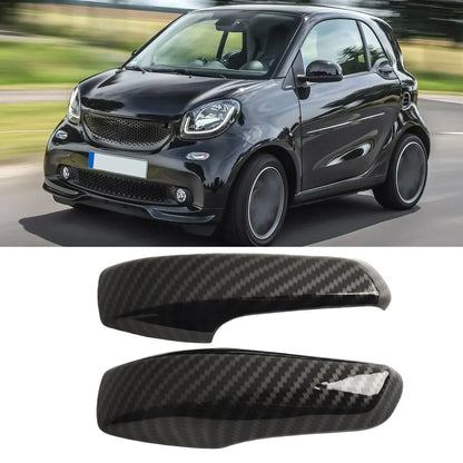 2 x Carbon Fiber Black Car Decorative Frame for Smart (2010–2014)