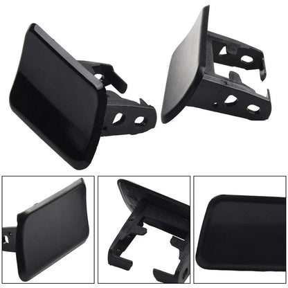 Black Headlight Washer Nozzle Cover Caps  for BMW X3 (2004-2010)
