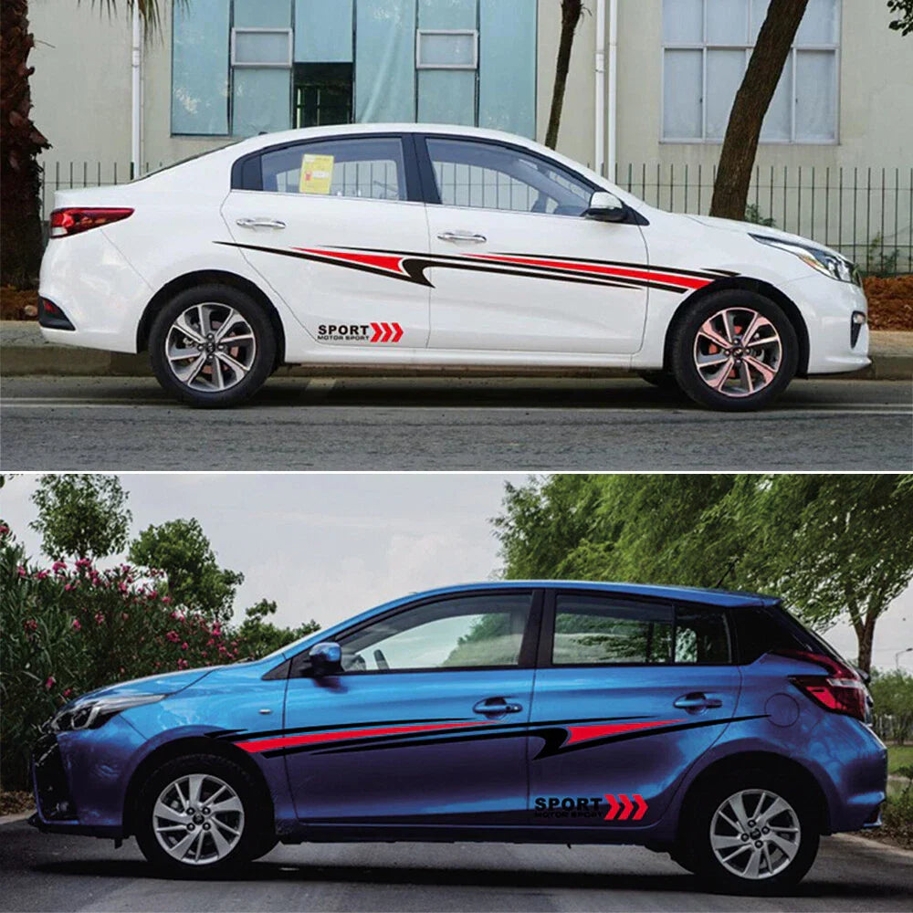 Pair Car Side Body Sticker Stripe Decal Vinyl Graphic Decoration for Car