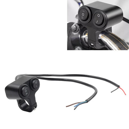 7/8" Dual Button On/Off Switch for Motorcycle ATV Handlebar Headlight Light