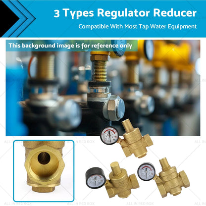 Brass Adjustable Water Pressure Reducing Valve with Gauge for DN15/20/25