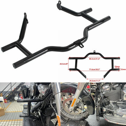 Black Crash Bar & Frame Sliders for Harley Touring Street Glide (2009-2023)