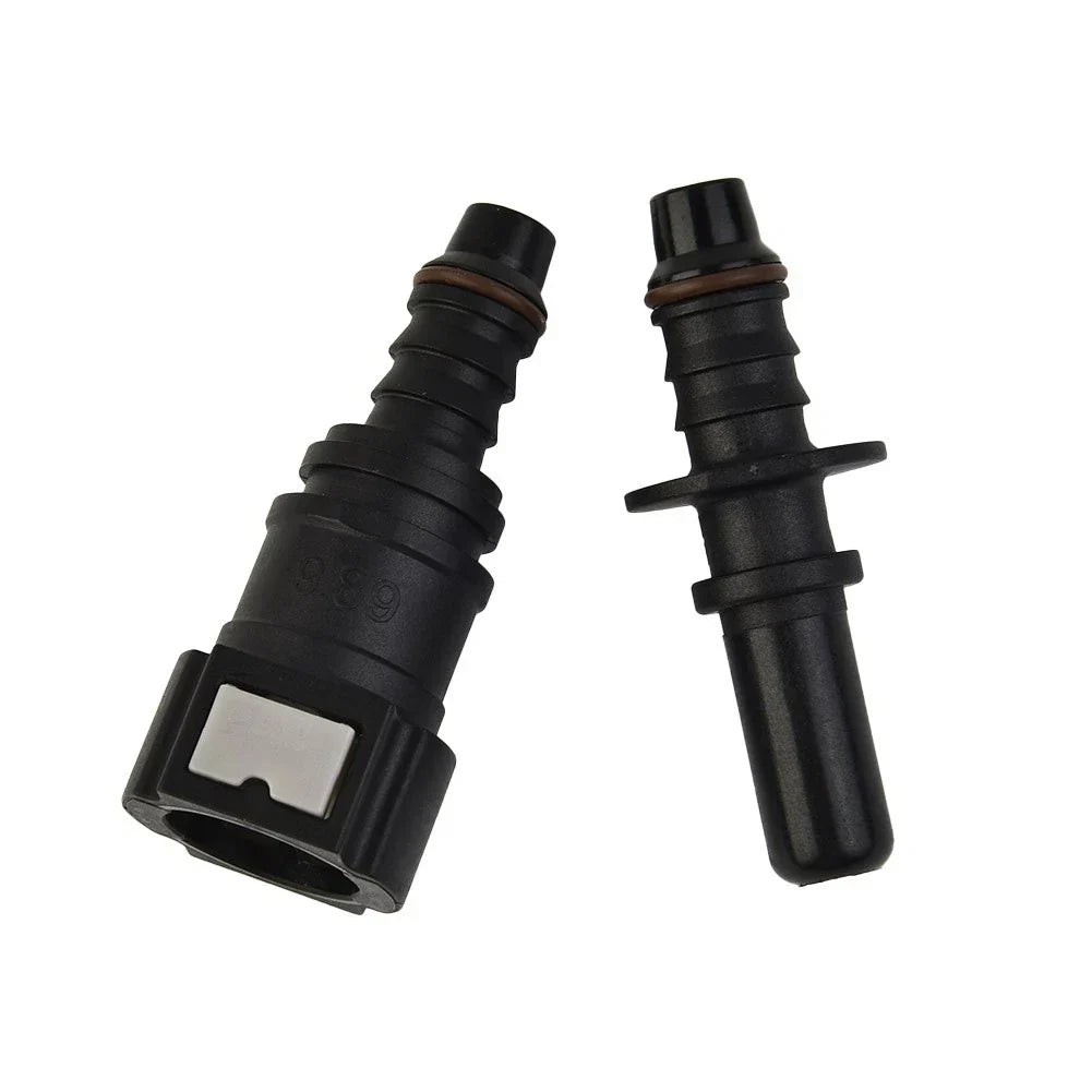 Fuel Line Hose Connector Black Nylon Pipe Connector Quick Release for Vehicle