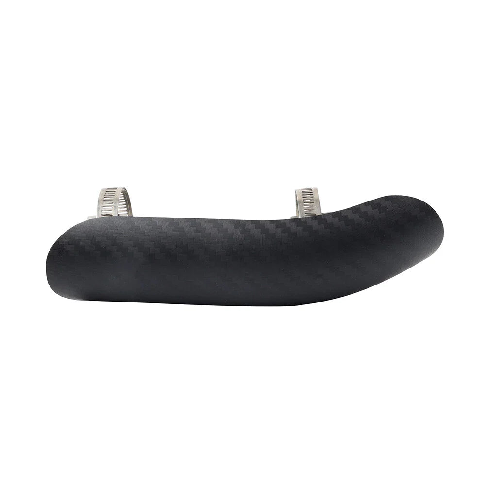 Universal Exhaust Muffler Heat Shield Cover for Car - Black/Silver Clamp