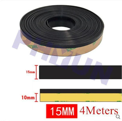 Rubber 157'' x 0.6'' Car Side Door Window Glass Seal Rain Visor Strip Universal