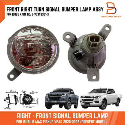 Right RH Front Turn Signal Lamp for Isuzu D-Max Ute (2020-2023)