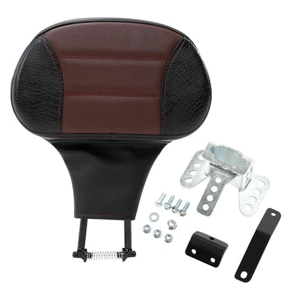 Black Coffee Driver Backrest Pad Bracket for Harley Road King, Electra Glide
