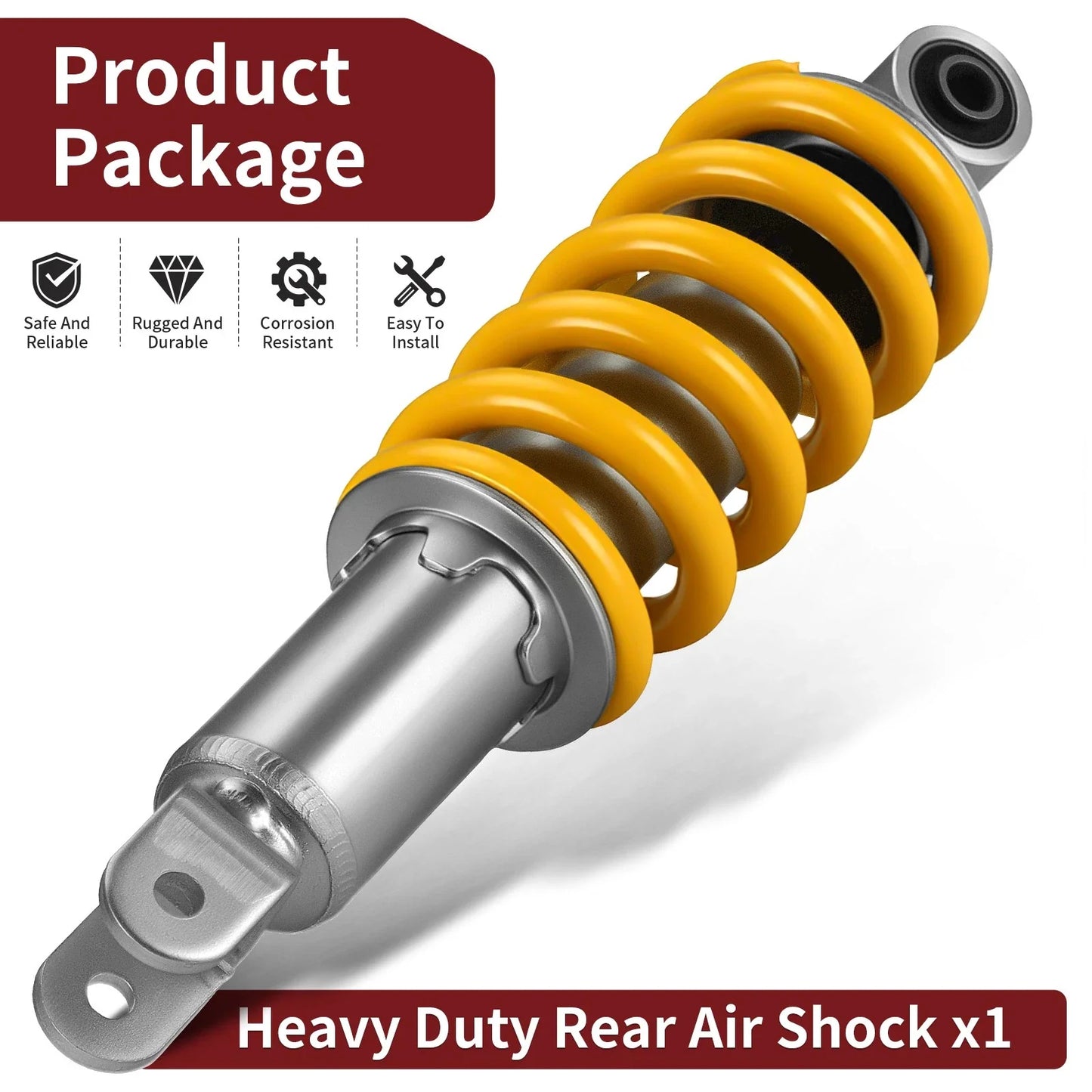 Heavy Duty Rear Shock Absorber Yellow for Honda XR100R (1985–2003)