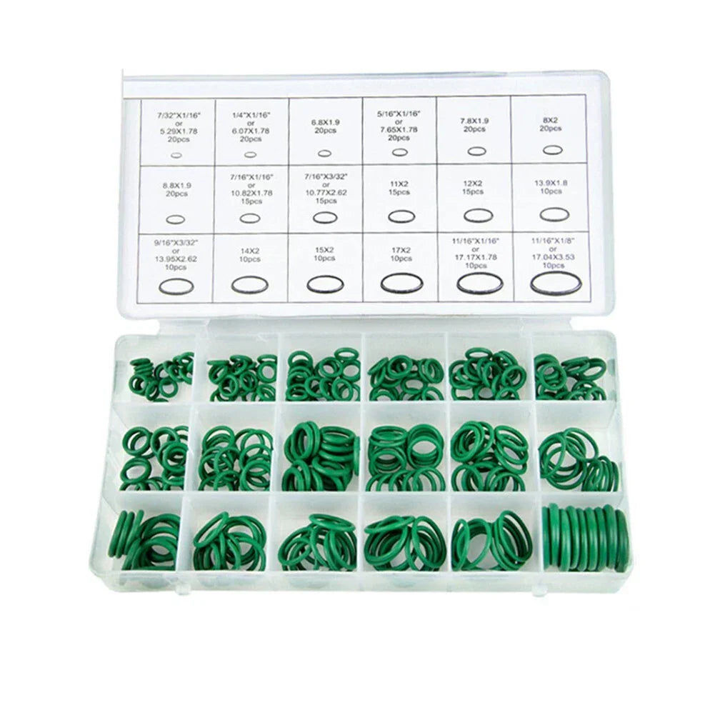 Automotive 270-Piece O-Ring Washer Kit Green Rubber