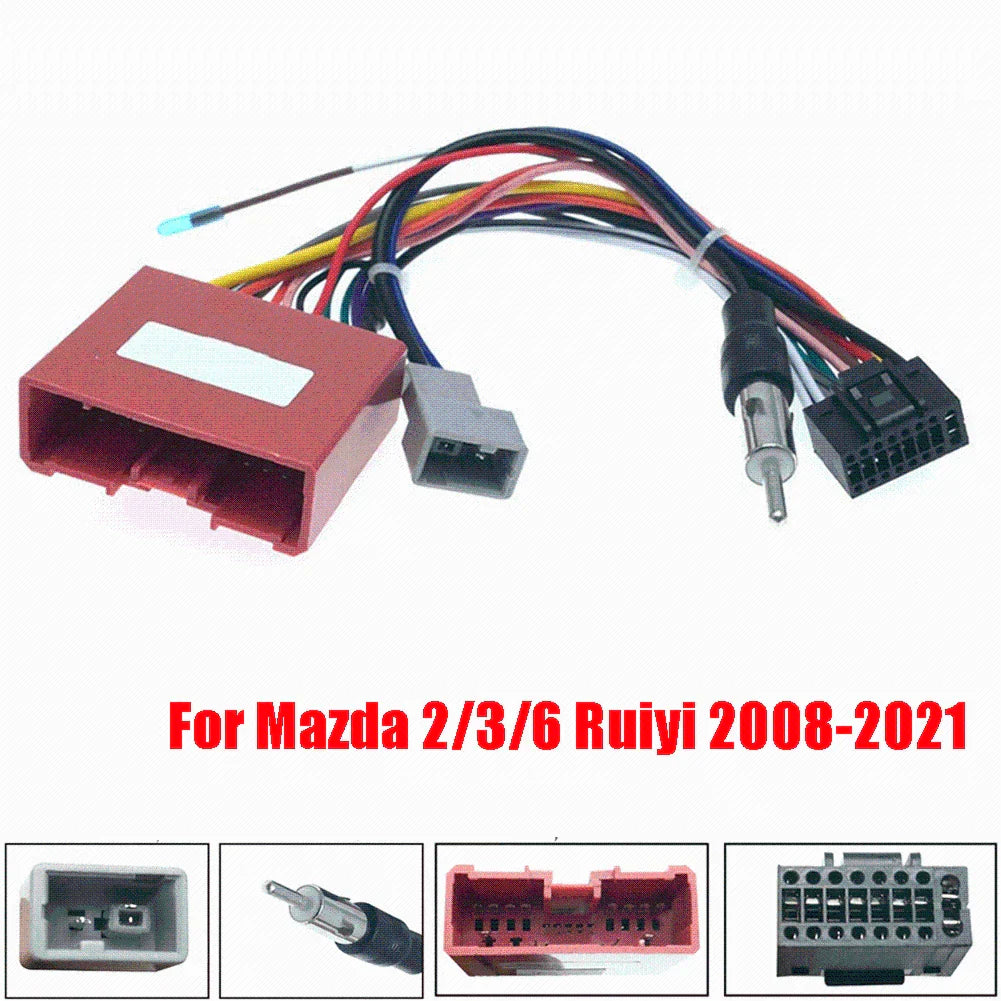 2 x Wiring Harness Connector / Stereo Adaptor for Mazda 2/3/6 (2008–2021)