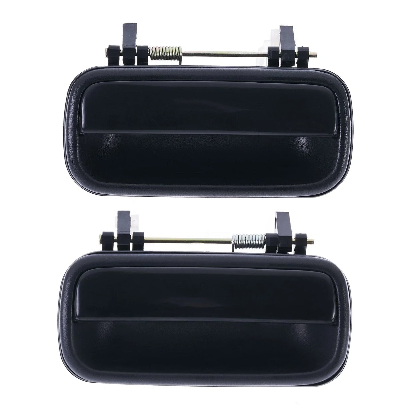 2pc Set Door Handle Outer Gloss Black Lever for Toyota Hilux (1988–1997)