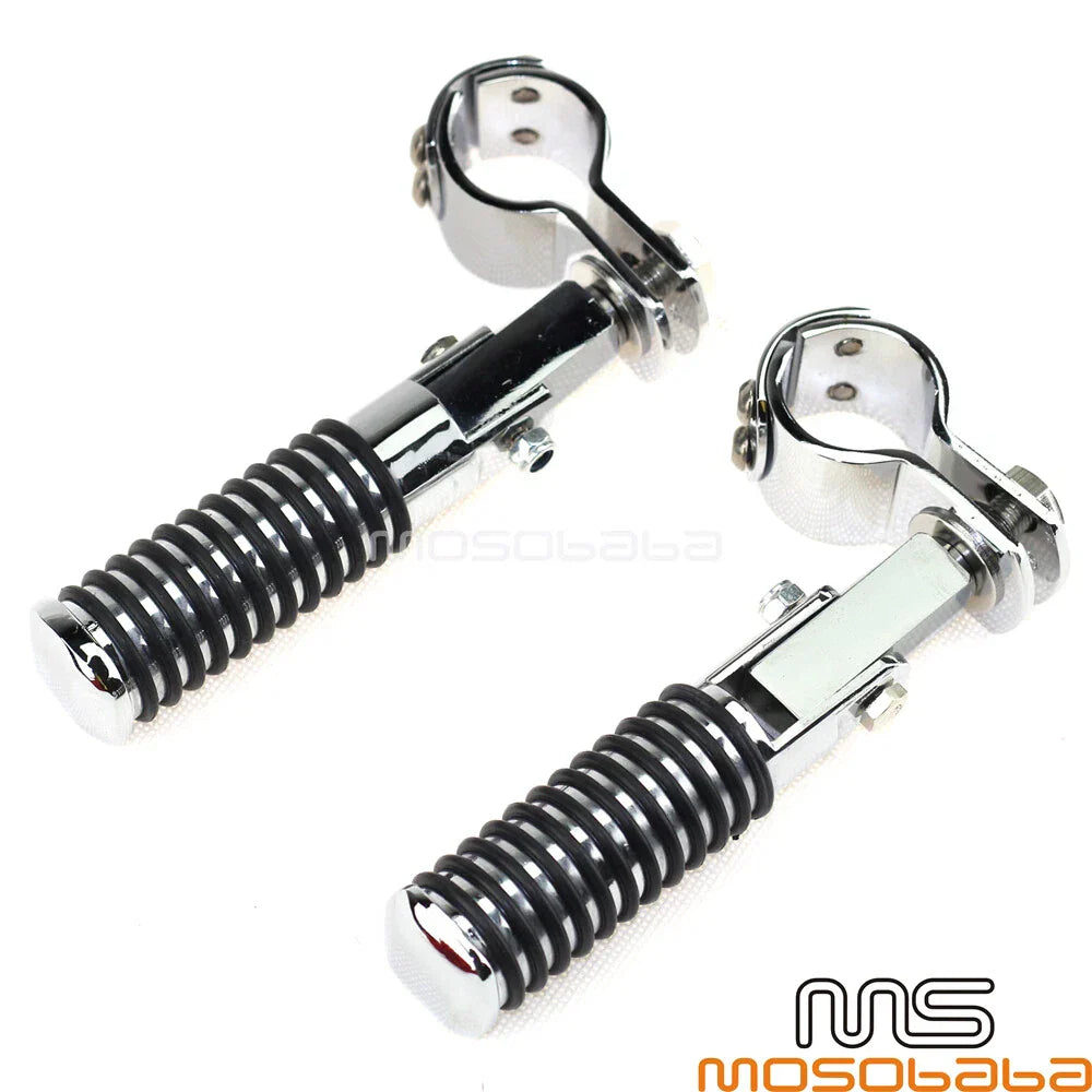 1 1/4" Engine Crash Bar Foot Pegs for Honda Harley Dyna