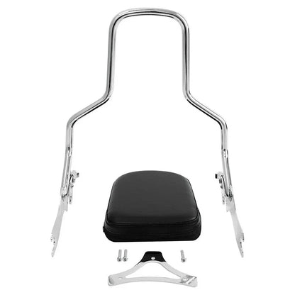 Chrome Sissy Bar Backrest Pad for Harley Softail Fat Bob (2018-2025)