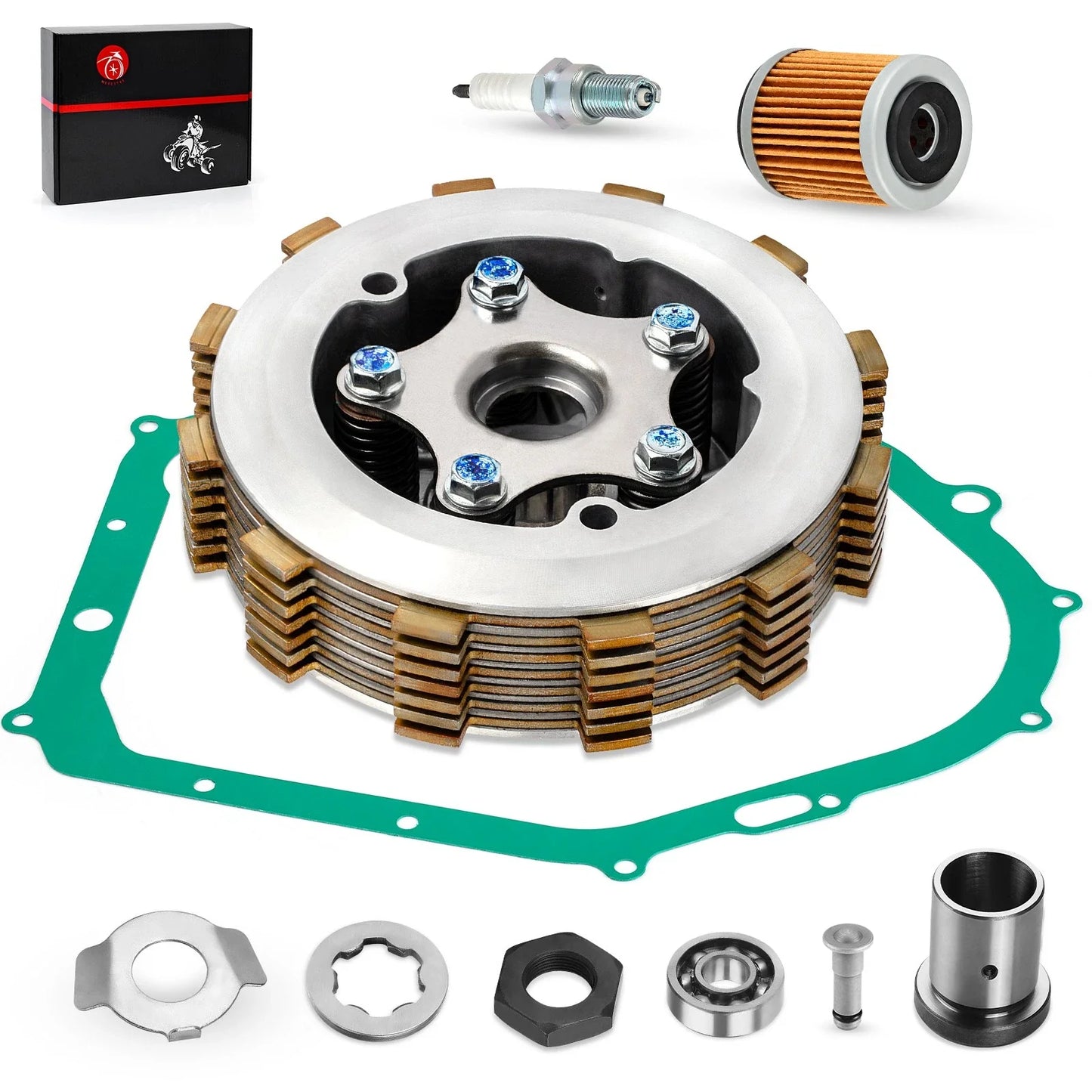 Heavy Duty Clutch Assembly w/ Gasket LOCK WASHER for Yamaha Kodiak 400 (1993–1998)