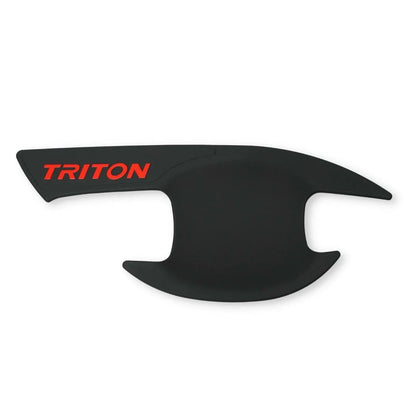 Matte Black  Door Handle Insert Bowl Trim for Mitsubishi Triton L200 (15-22)