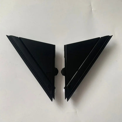 Bright black mirror triangle trim plate for Fiat 500 (2007–2023)