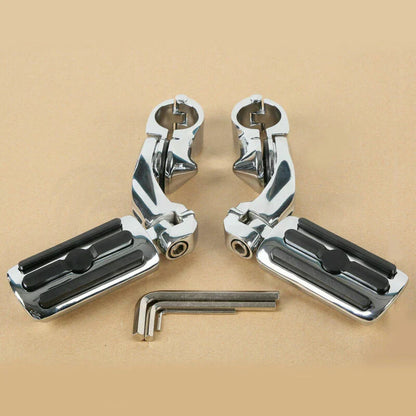 1 1/4" Short Angled Highway Bar Engine Guard Footpegs for Harley