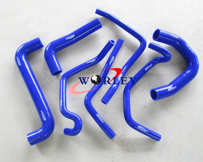 Aluminum Radiator + Blue Silicone Hose for Holden Commodore VY V8 LS1 (2002-2004)