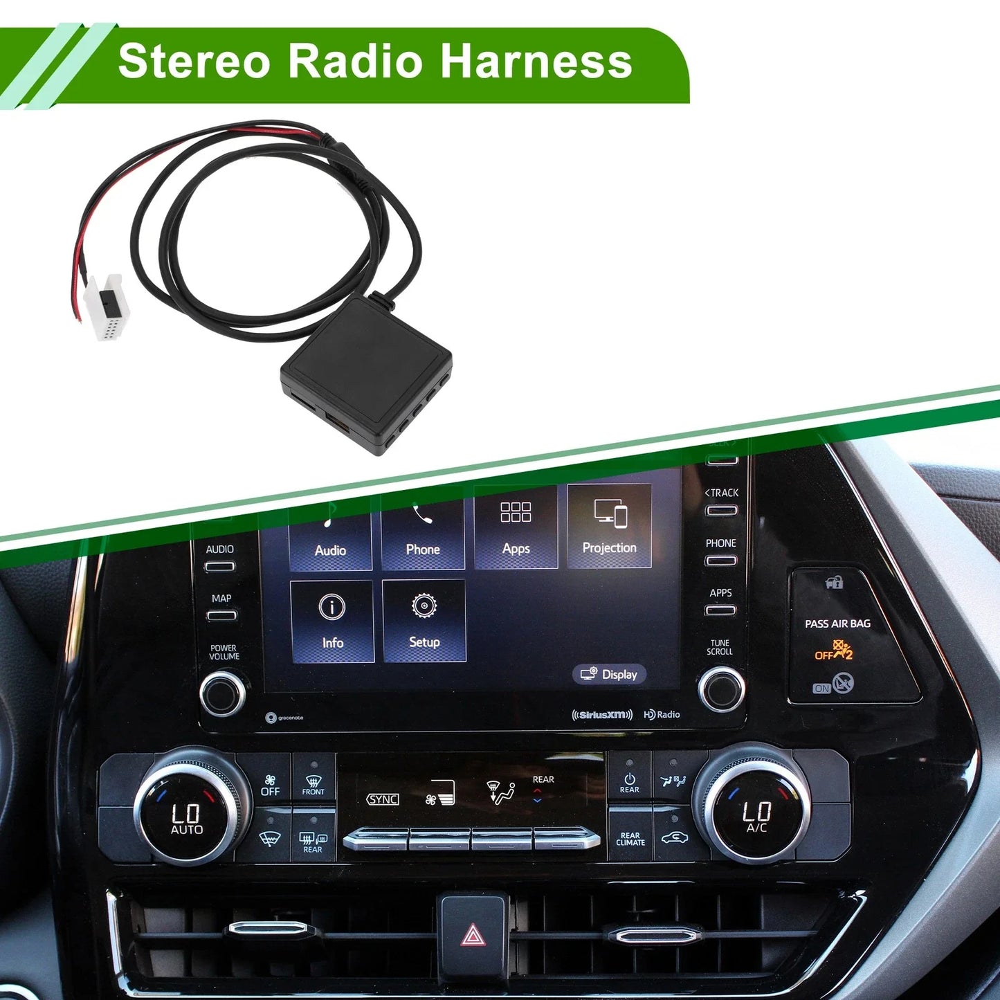 Stereo Radio Harness Bluetooth AUX Adapter Music Cable for BMW