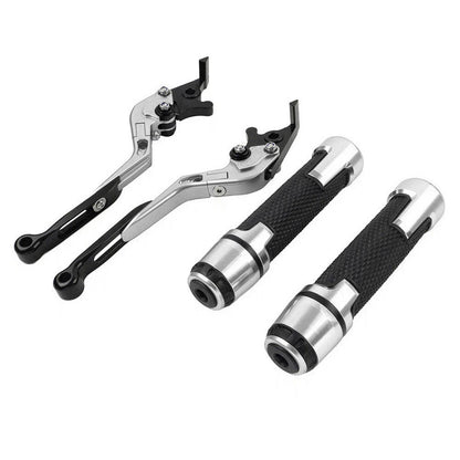 Silver Brake Clutch Lever Handlebar Grip Set for Yamaha XSR900 (2016-2023)