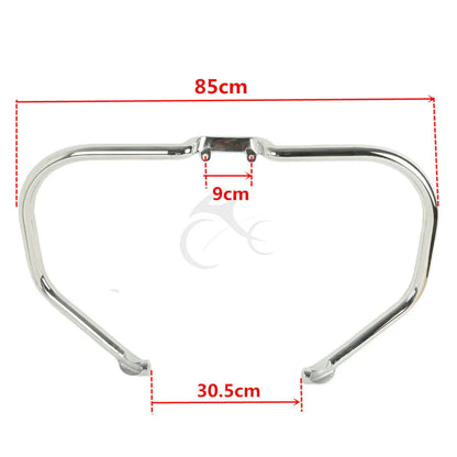 Chrome/Black Engine Guard Crash Bar for Indian Chieftain Roadmaster (2014-2025)