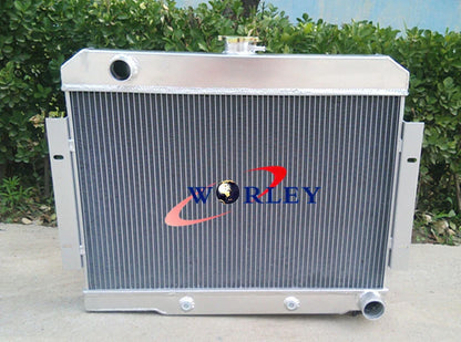 3 Row Aluminum Radiator + Fans for Jeep CJ5 CJ6 CJ7 (1972-1986)