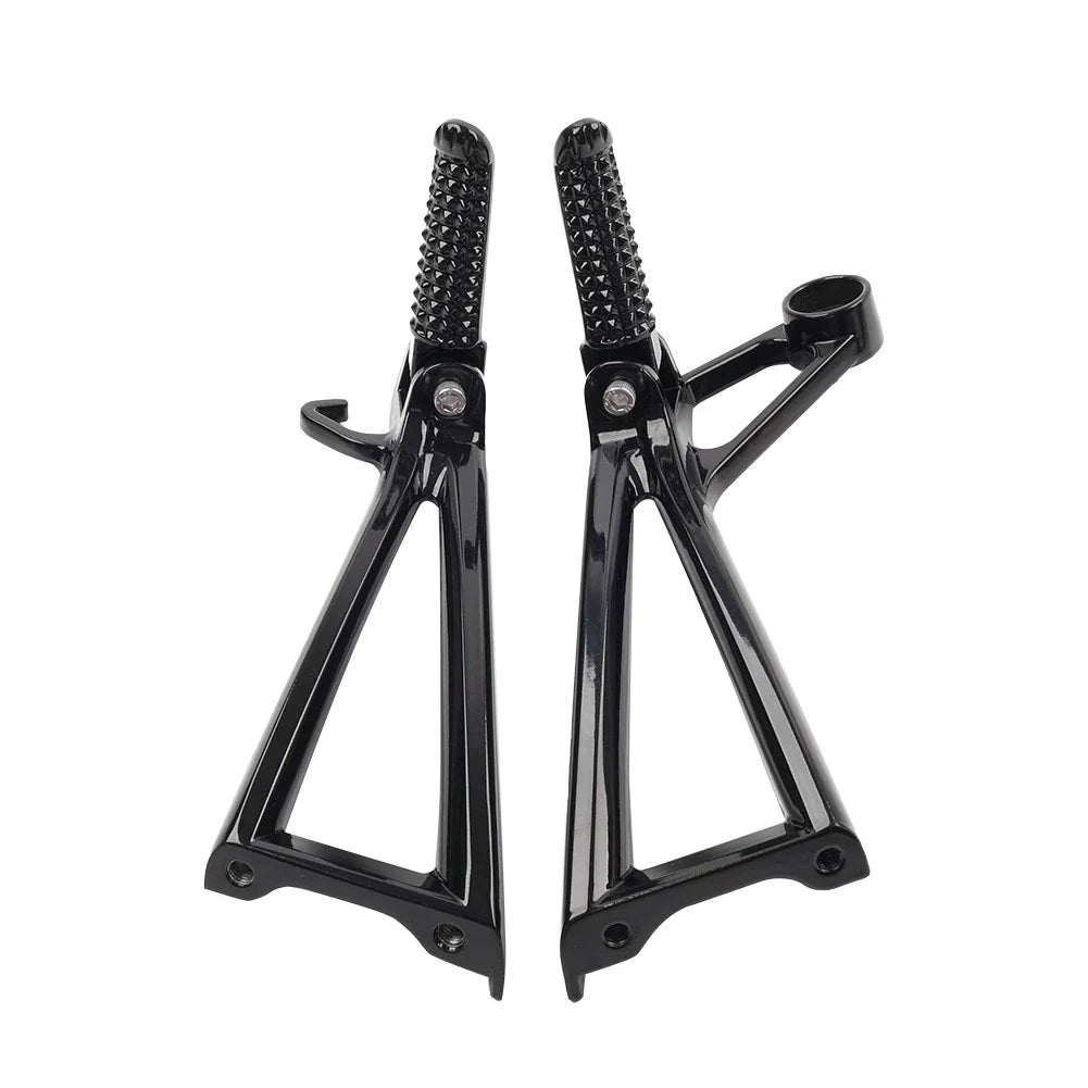 Black Rear Passenger Footrests Pegs for Yamaha YZF R6 (2003-2005)