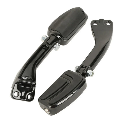 Black Rear Footpeg Mount Bracket for Harley Dyna Super Glide Low Rider (06-17)