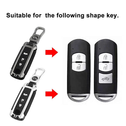 Sealed Key Fob Case Cover for Mazda 3 6 CX-5 CX-30 X-9 (2004-2023)