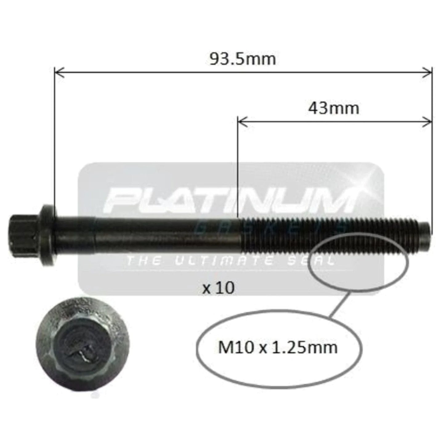 Engine Head Bolt Set for Mitsubishi Lancer 1.6L 4G92 (1992 - 1996)