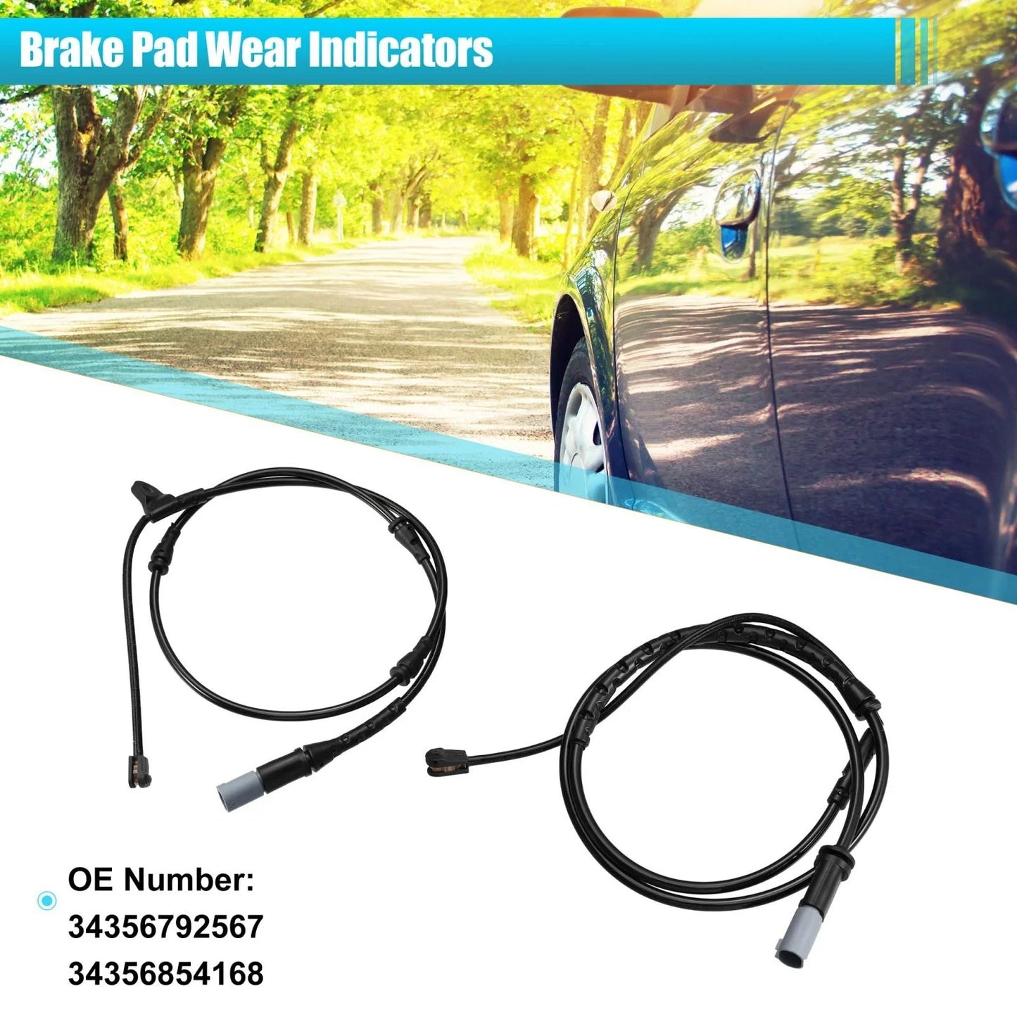 Front & Rear Brake Pad Wear Sensor for BMW X6 X5