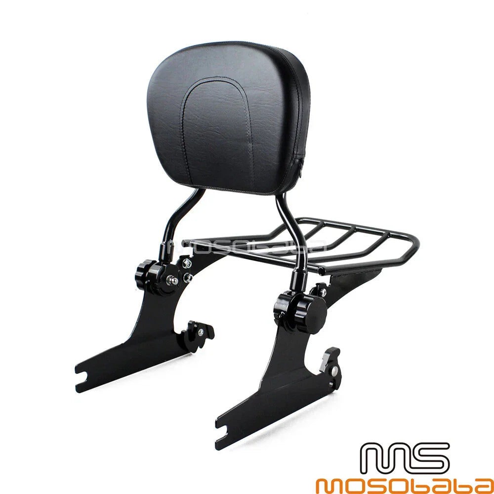 Detachable Sissy Bar Luggage Rack Backrest for Harley Softail Deluxe (05-15)