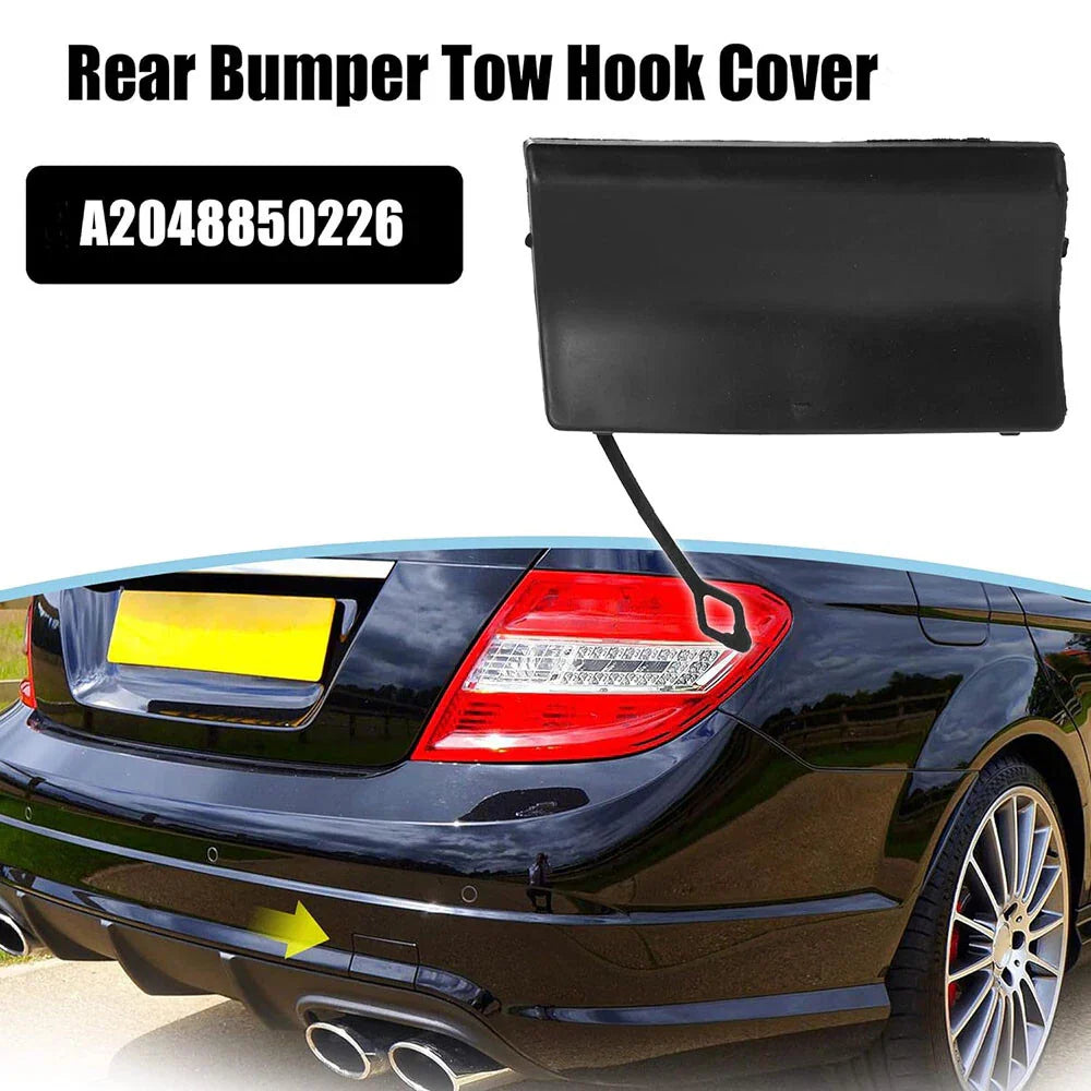 Rear Bumper Tow Hook Eye Cap Cover for Benz C280 C300 C350 C63 AMG (2008-2015)