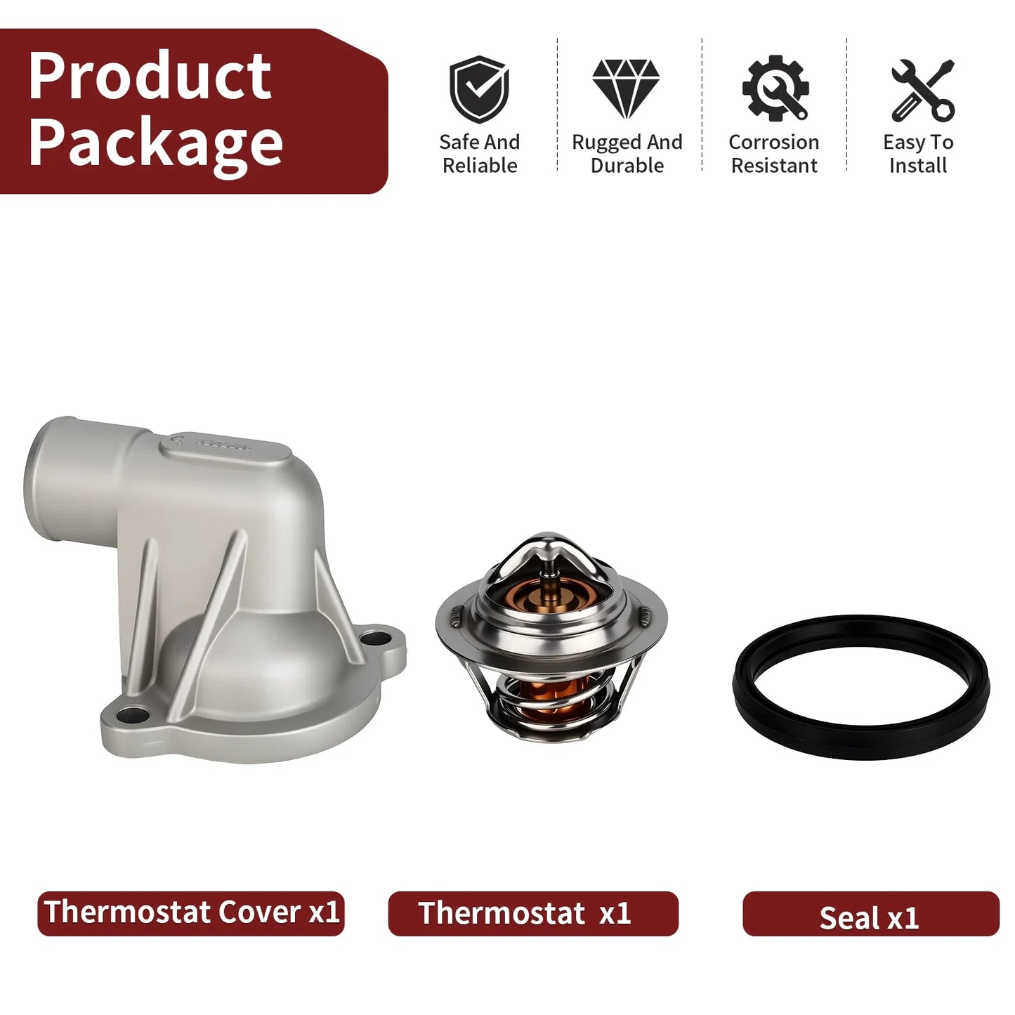Thermostat Cover & Thermostat w/ Seal for Polaris Sportsman 850 1000 XP (2009–2014)