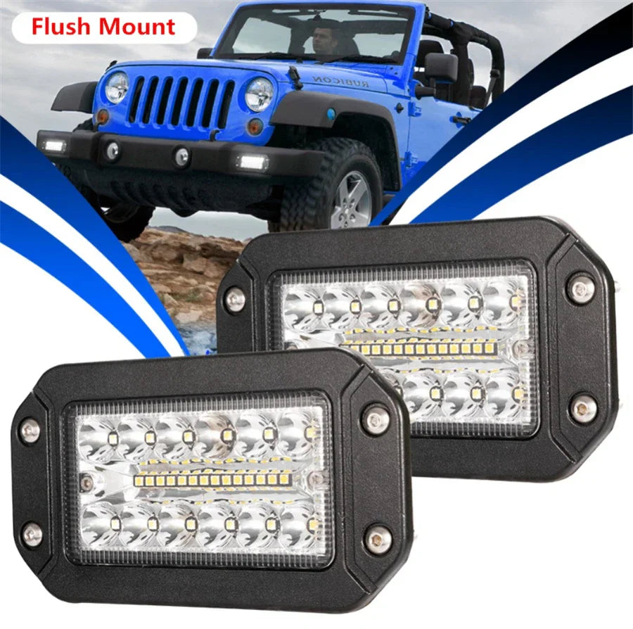 6 Inch LED Work Light Pods Spot Flood Beam Driving Lamp for Car