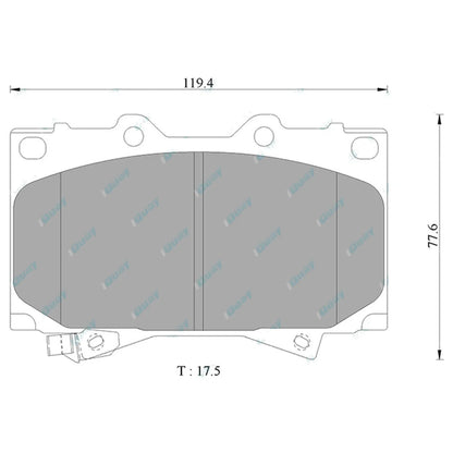 HD Front Disc Brake Pads Set for Toyota Landcruiser HDJ100R UZJ100R 98~07