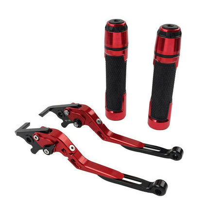 Red Extendable Brake Clutch Lever Grip Set for Yamaha YZF R3 MT-03 (2015-2023)