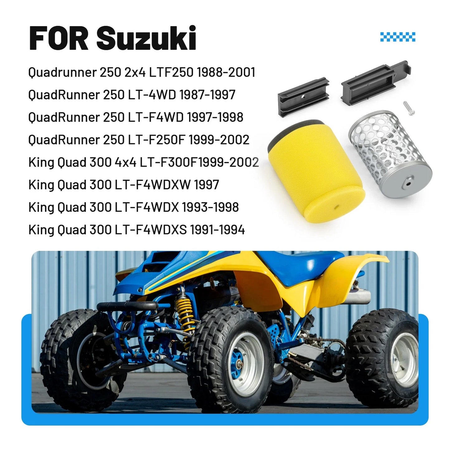 Air filter cage guide slider for Suzuki Quadrunner 250