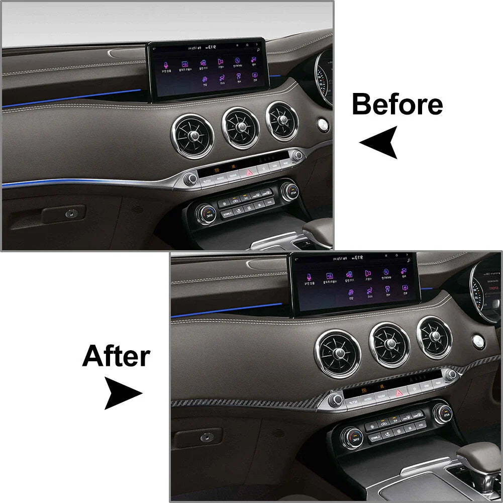 Dashboard Panel Cover Trim Strips for Kia Stinger (2018-2023) Black
