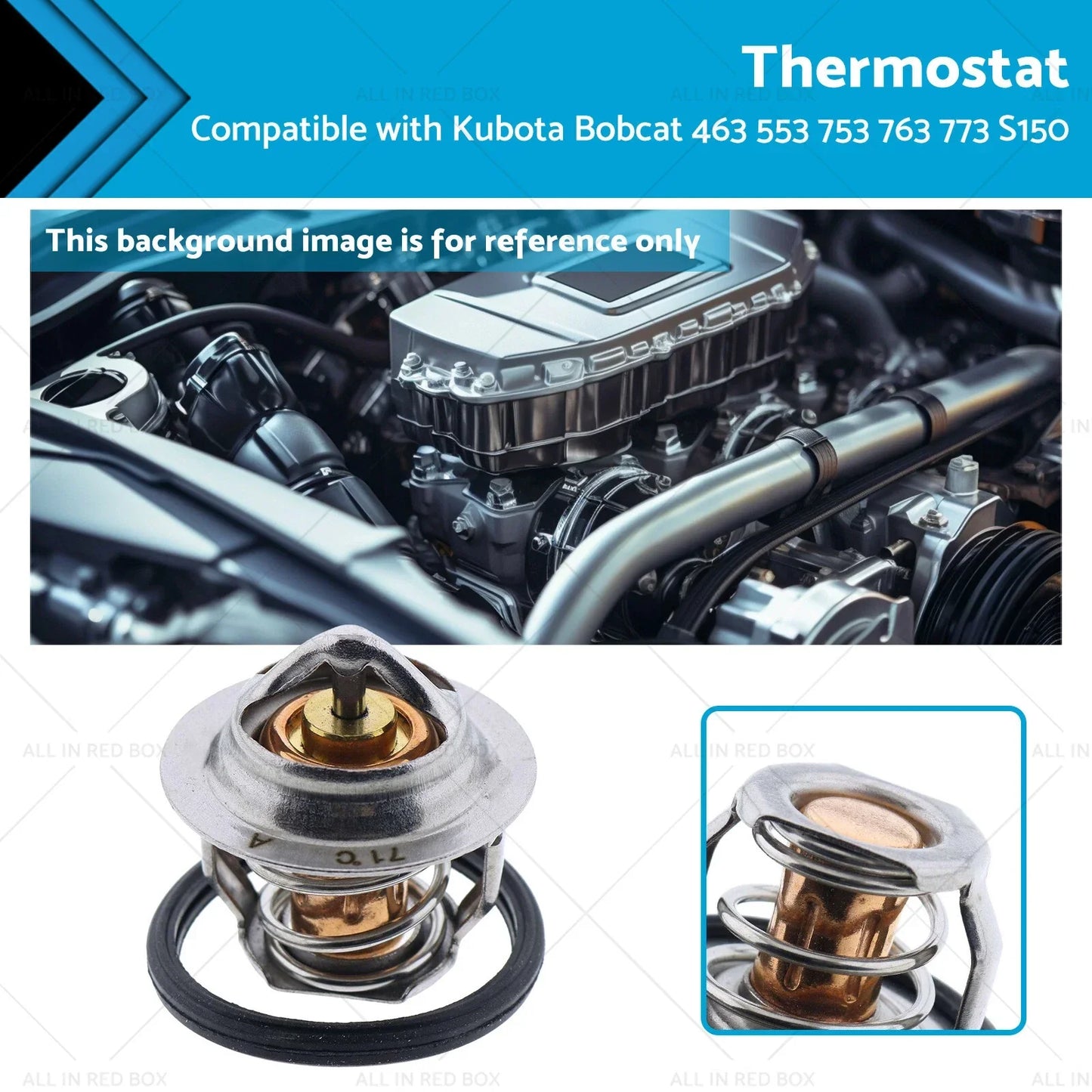 Thermostat for Kubota Bobcat 463 553 753 763 773 S150