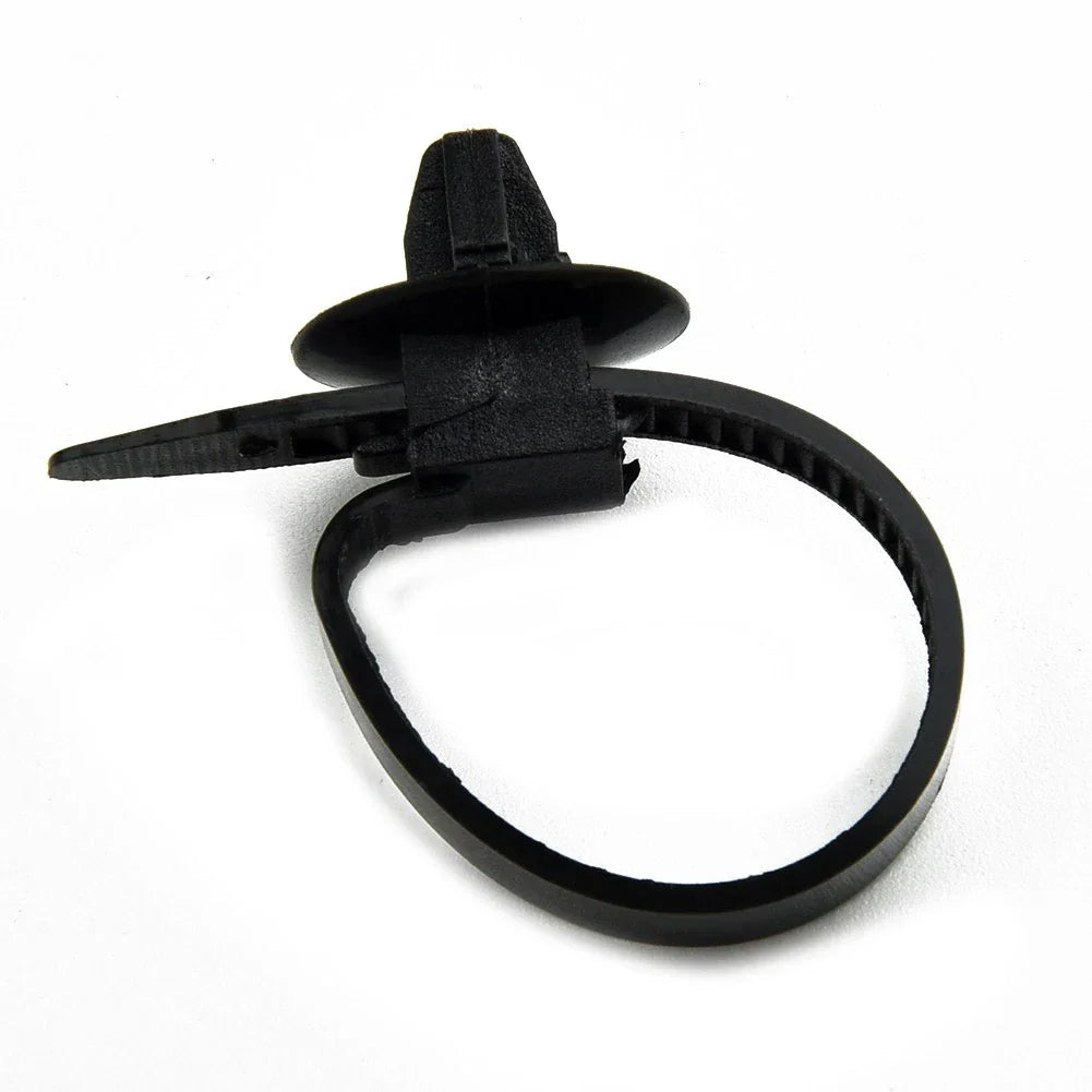 50x Nylon Push Mount Clip Wire Tie Zip Straps Pipe Cable Fastener Black
