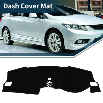 Dashboard Cover Mat for Honda Civic FL5 (2022-2024) Sun Protector Pad Black