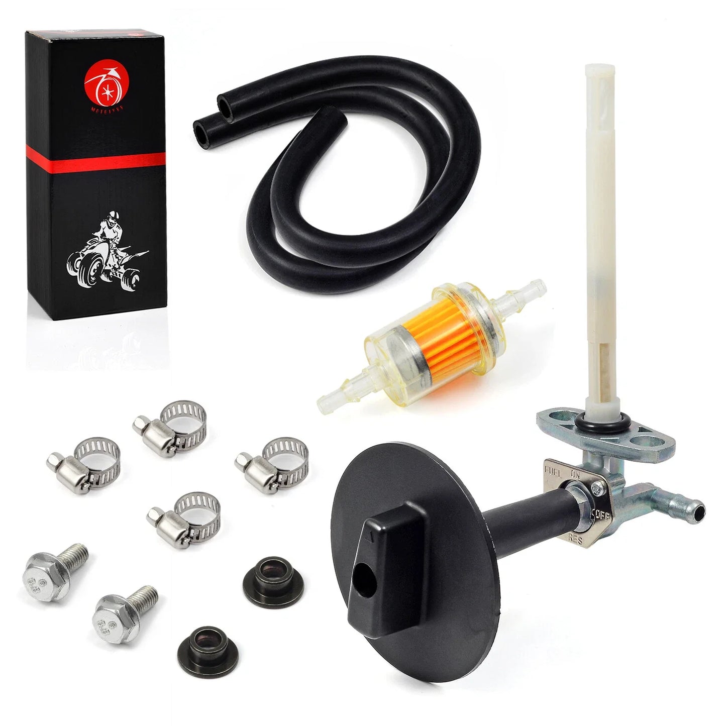 Tank Fuel Valve Petcock With Lever Screws for Honda Rancher 350 TRX350 (2000–2006)