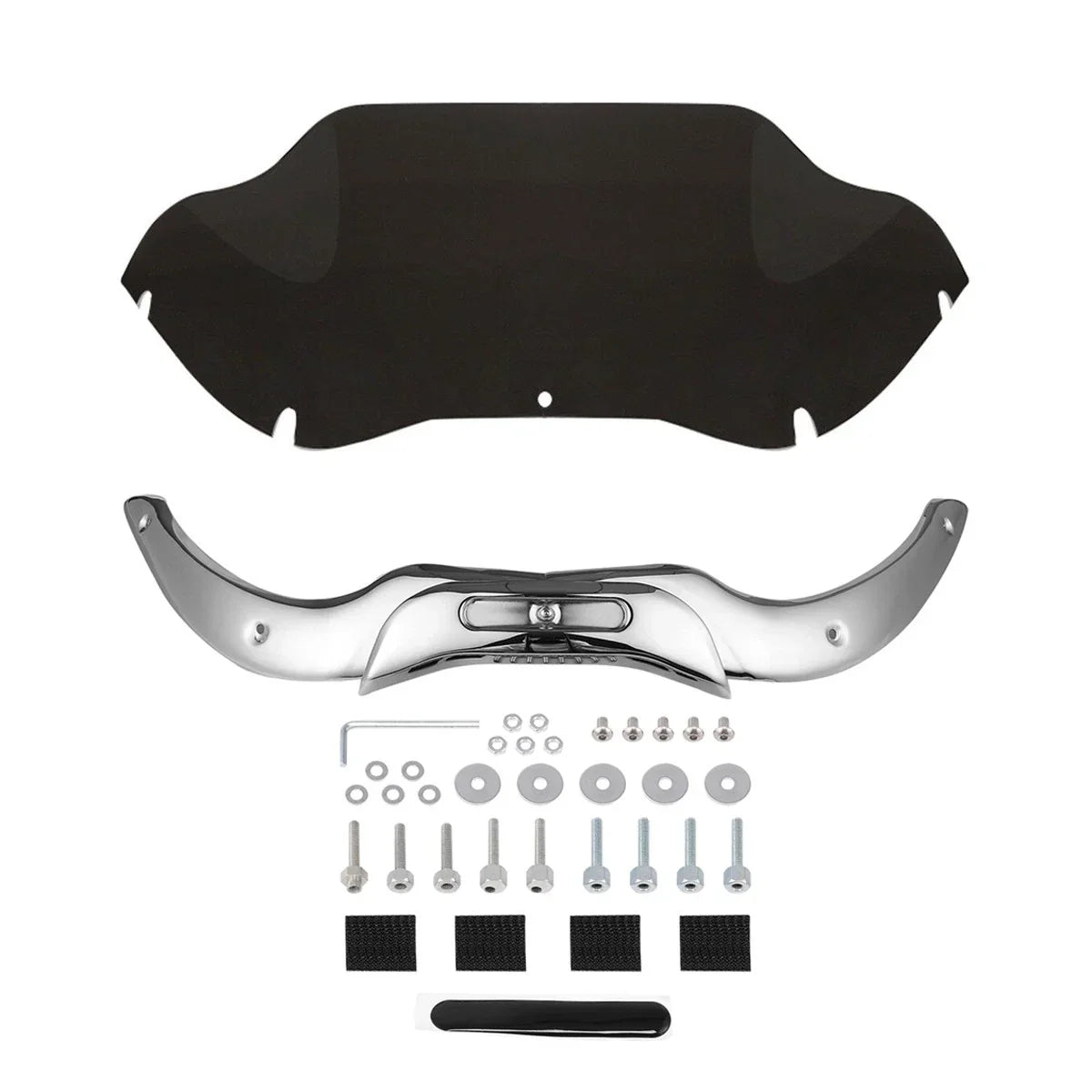 9.5'' Windshield Windscreen & Chrome Trims for Harley Road Glide (2004-2013)