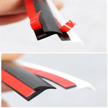 Rubber Seal Strip Weatherstrip for Car Bumper Fender Trim Black 5M