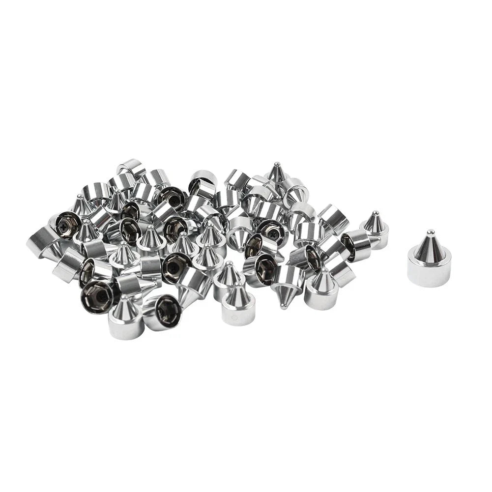 60x Chrome Engine Bolt Caps for Harley Heritage Softail Breakout Sportster