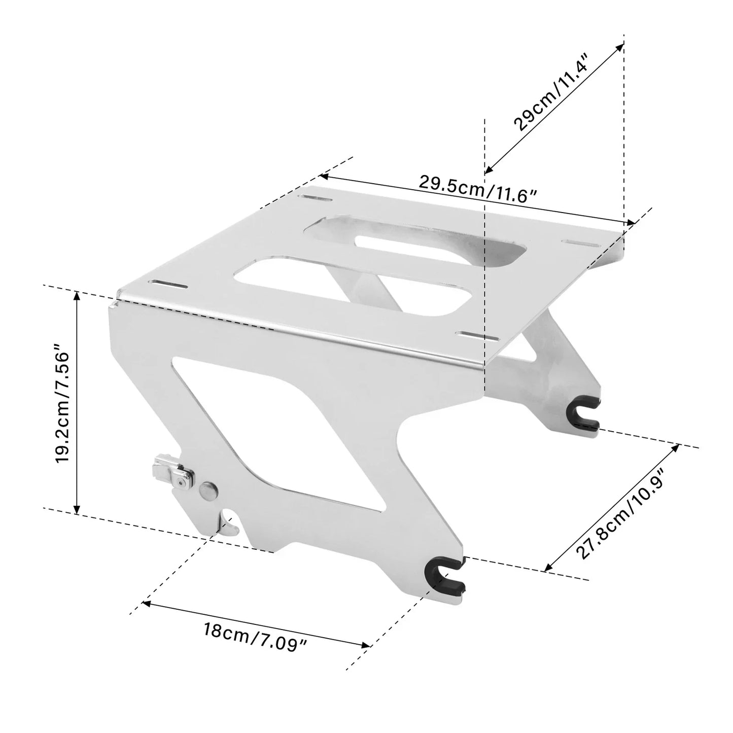Chopped Trunk Backrest Rack Solo Mount for Harley Low Rider (2018-2025)
