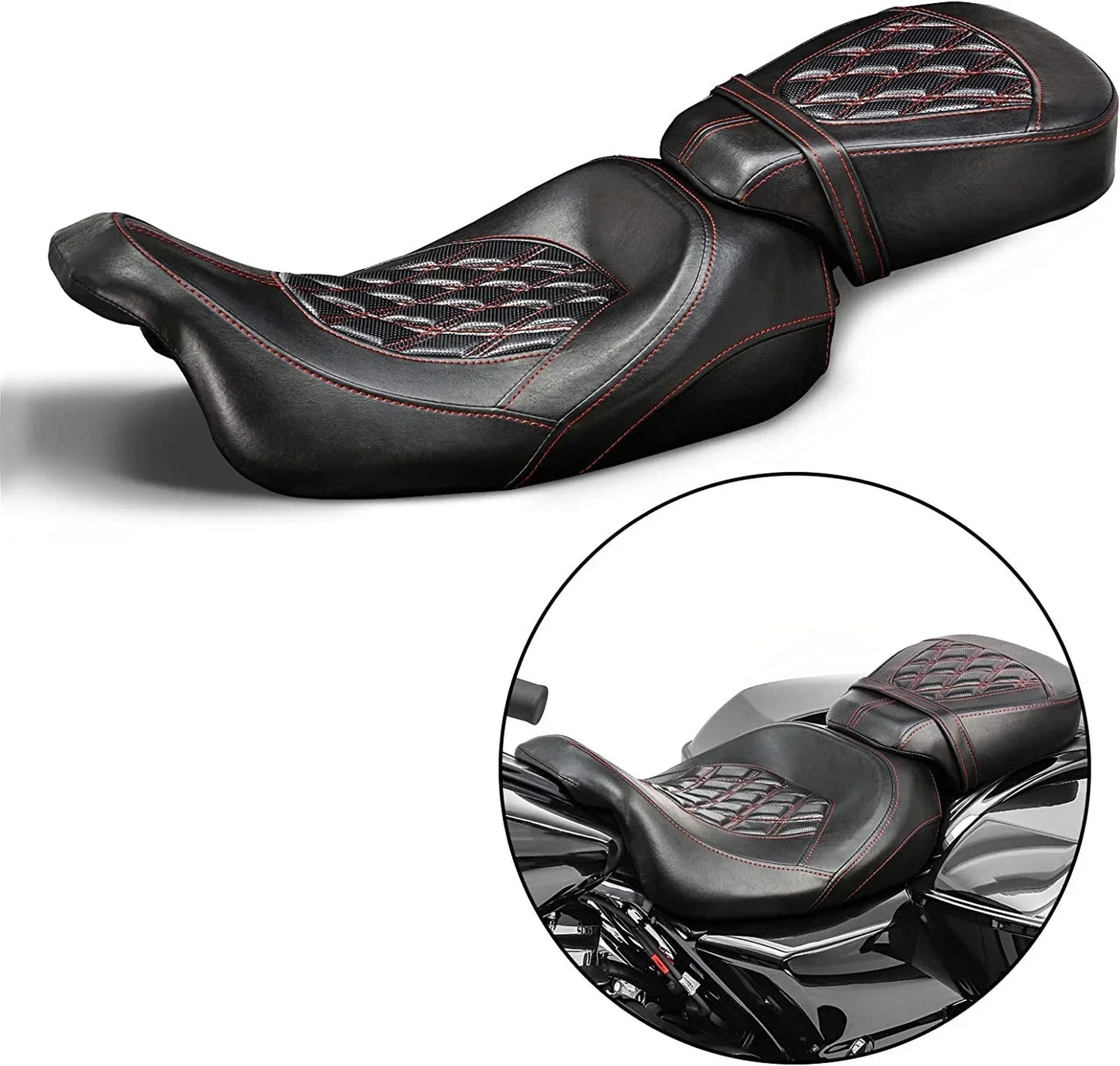 Driver Passenger Seat for Harley CVO Touring Electra Street Glide (09-22)