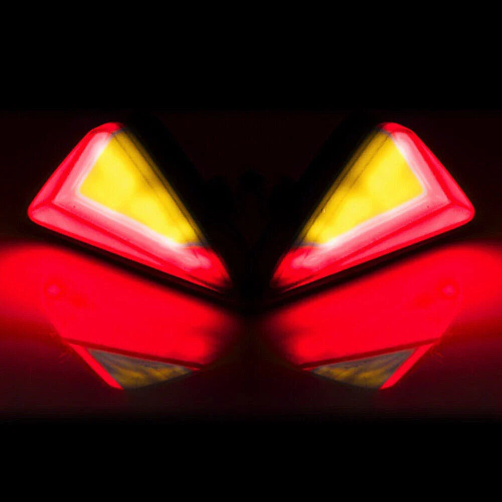 Amber Red Flush Mount LED Turn Signal Lights for Motorcycle