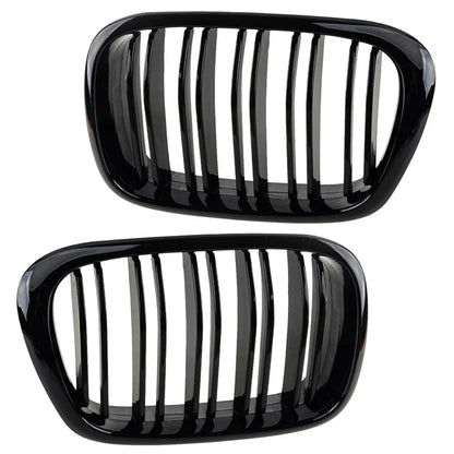 Gloss Black Front Bumper Kidney Grille for BMW 5 Series E39 (1996-2003)